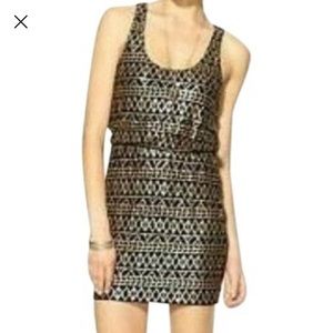 Dolce Vita DV Black Gold Sequin Dress